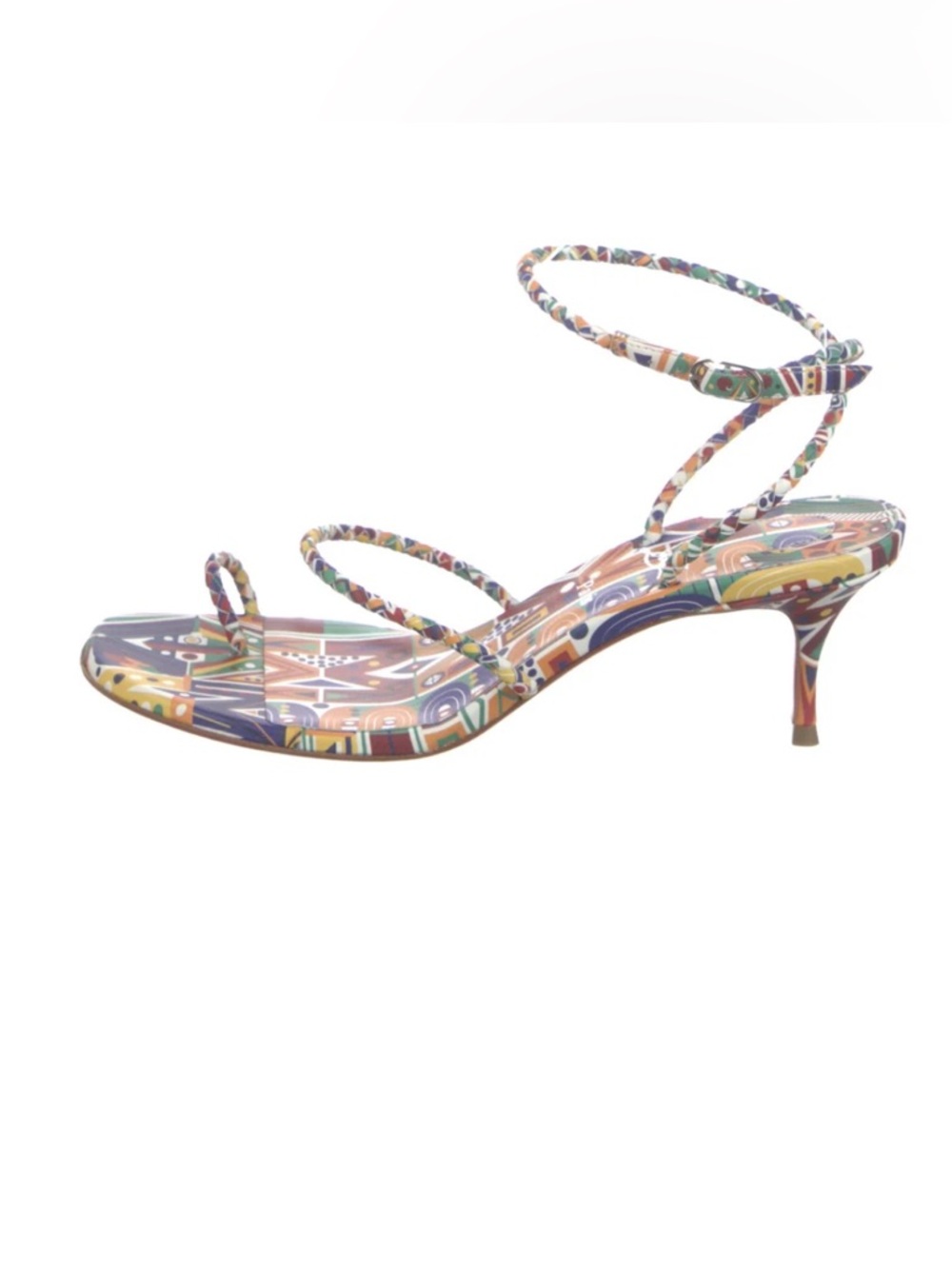 Christian Louboutin Patterned Strappy Heel Sandal